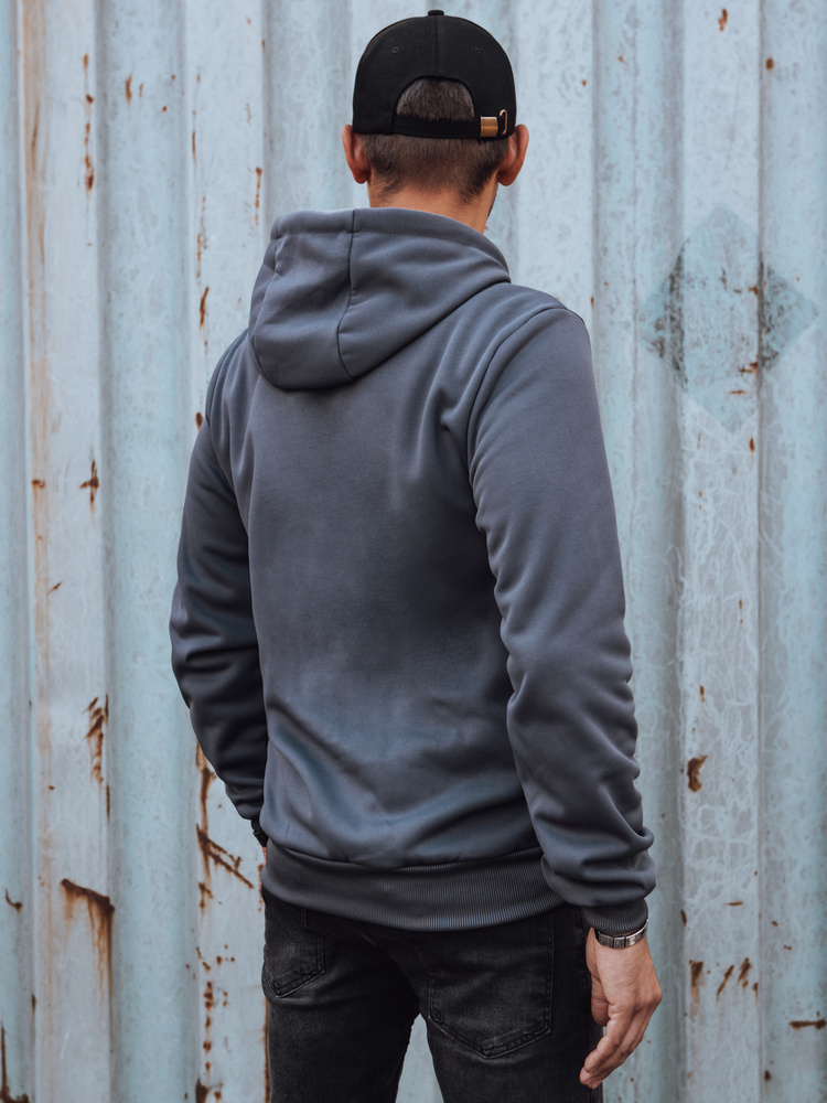Bluza męska z kapturem ciemnoszara Dstreet
