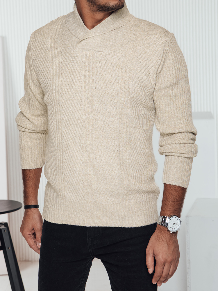 Sweter męski beżowy Dstreet