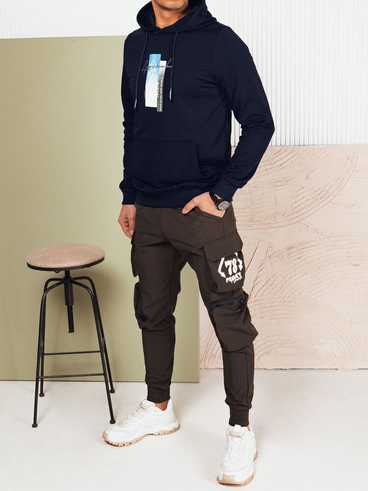 Bluza męska z kapturem granatowa Dstreet