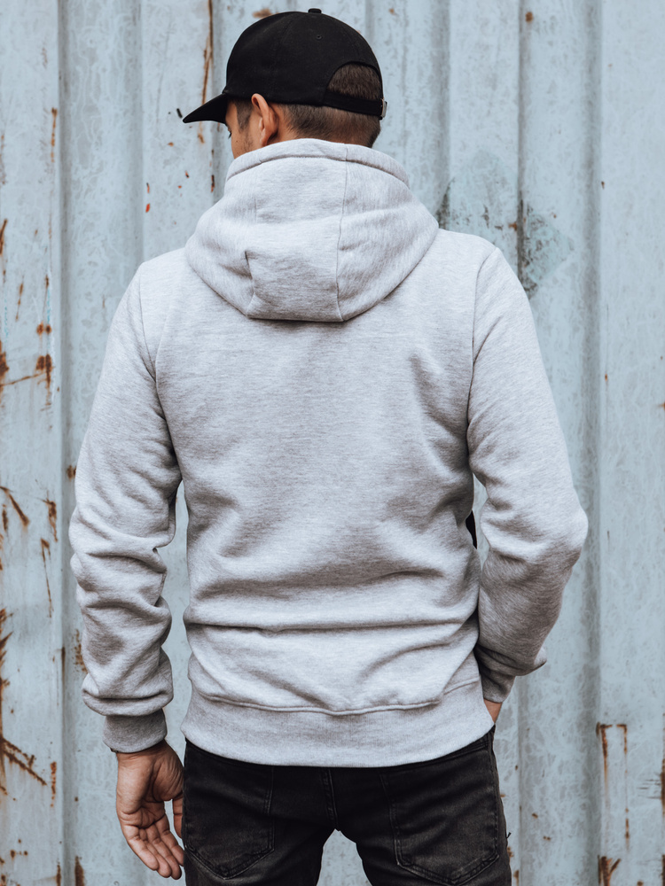 Bluza męska z kapturem jasnoszara Dstreet