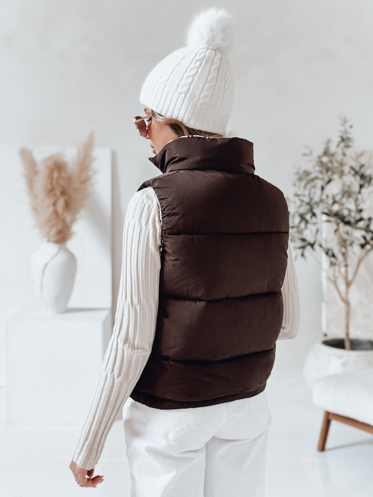 Vestă matlasată pentru femei URBANELLE maro