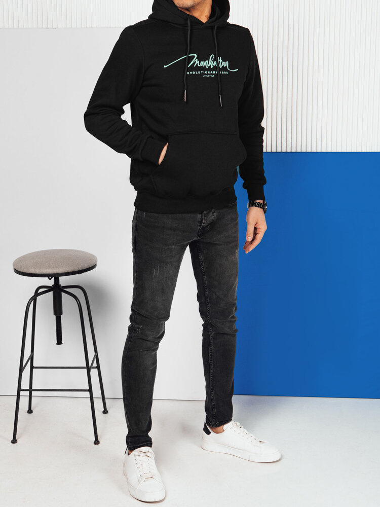 Bluza męska z kapturem czarna Dstreet