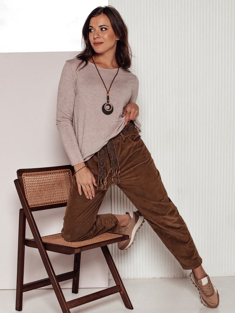 Pantaloni supradimensionați pentru femei SOFTYLA cu curea