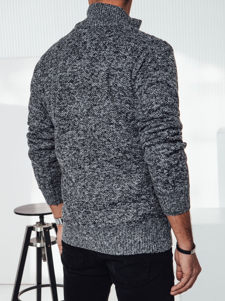 Sweter męski rozpinany szary Dstreet