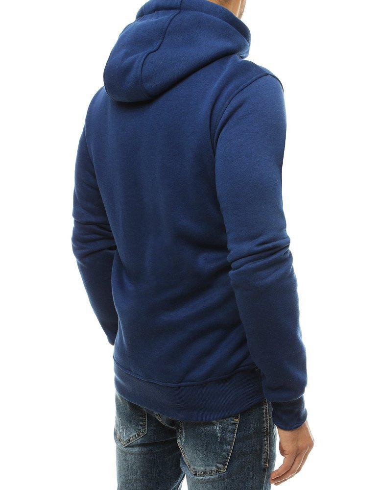 Bluza męska z kapturem niebieska Dstreet