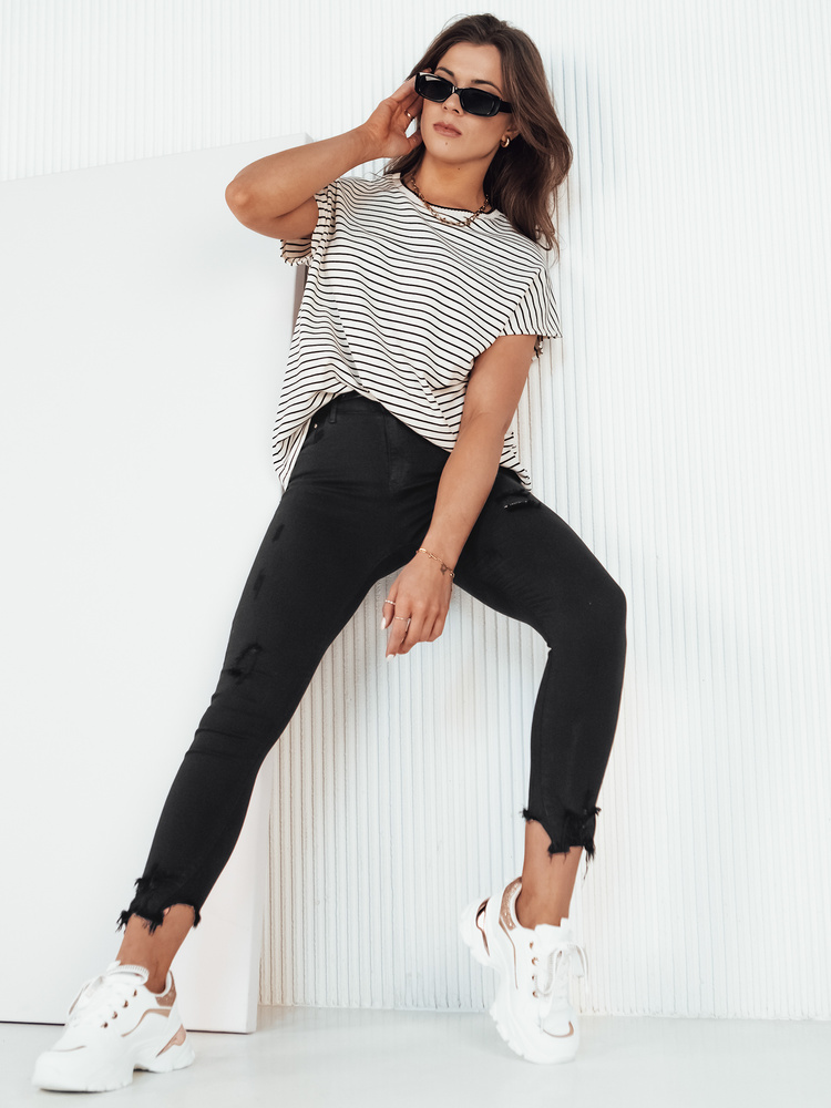 Spodnie damskie jeansowe FAROL czarne Dstreet