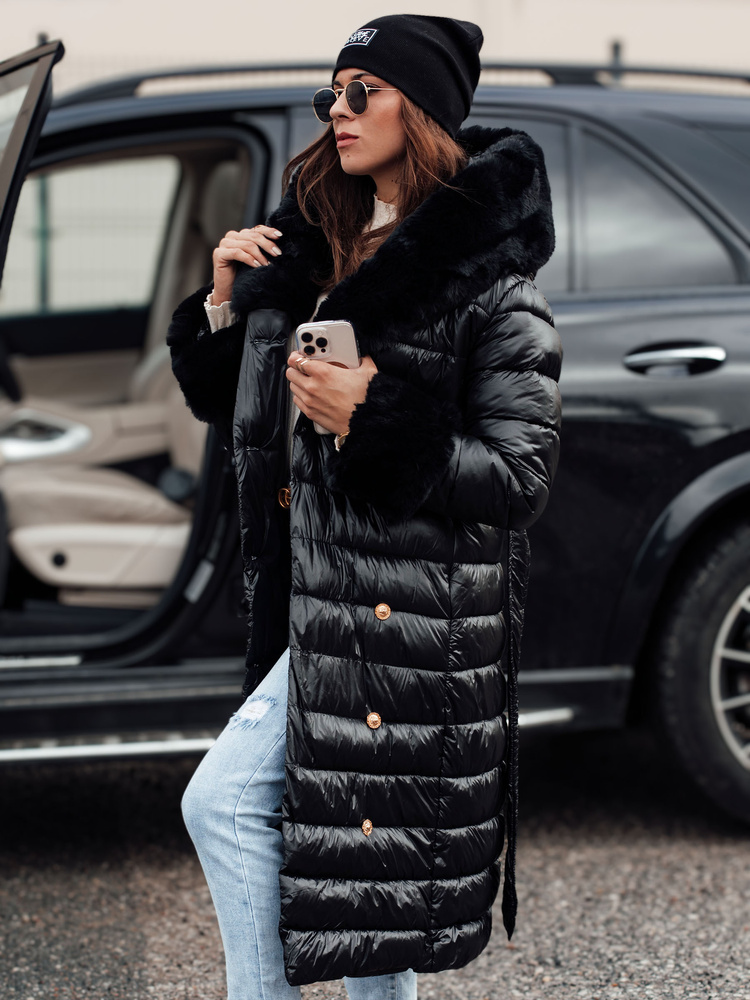 Palton matlasat de iarnă pentru femei HORIZON negru