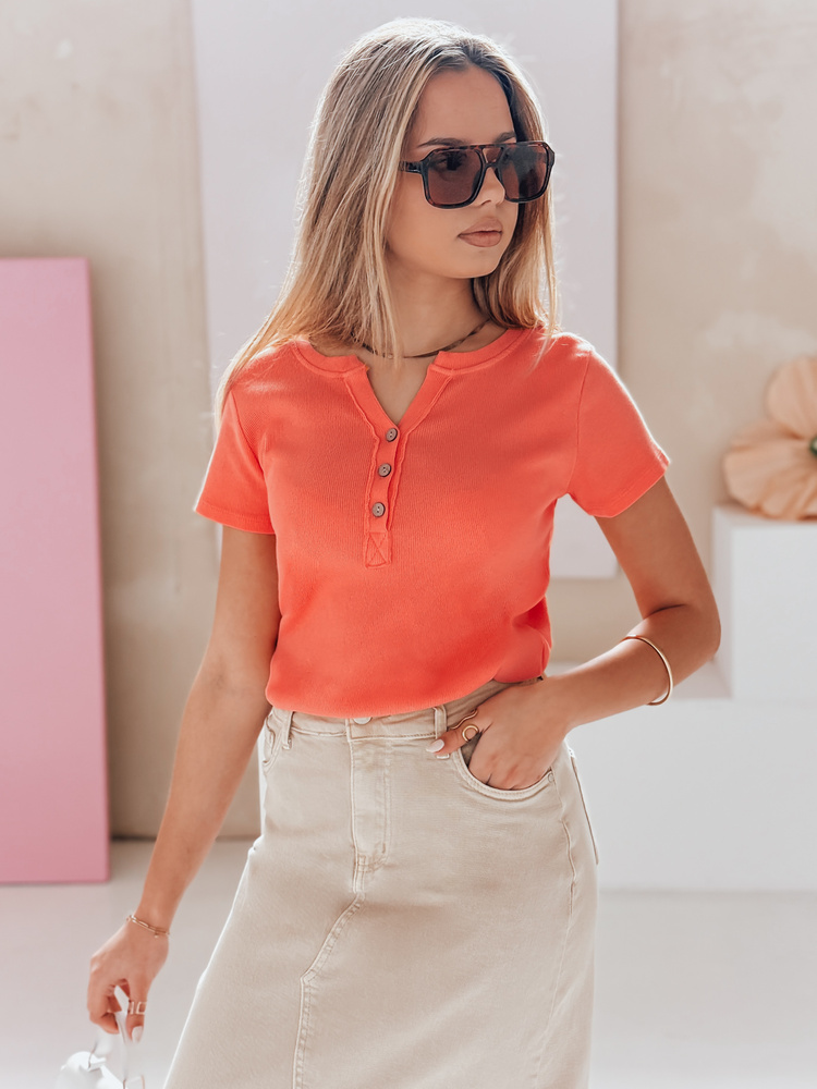 Bluzka damska one size prążkowana KISS LOOK różowa Dstreet