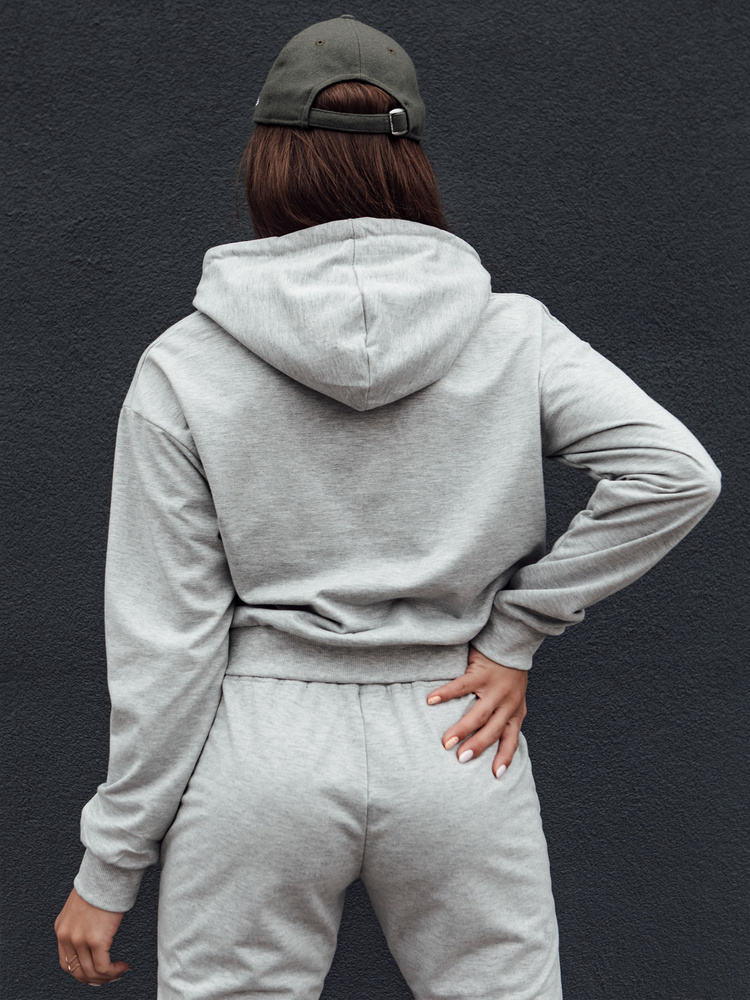 Bluza damska z kapturem TRENDHOOD jasnoszara Dstreet