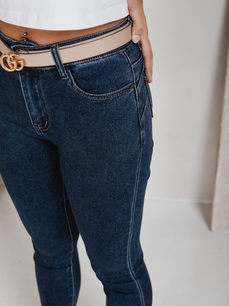 Blugi push-up pentru femei, granat