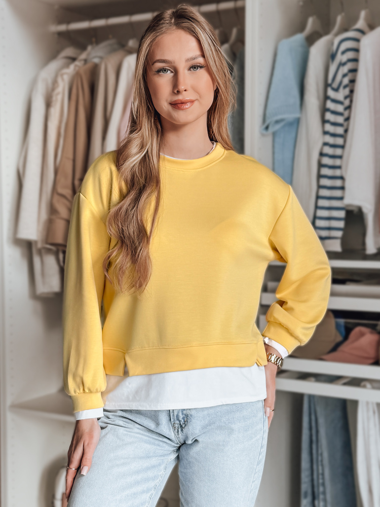 Bluza damska oversize LUZZIO żółta Dstreet