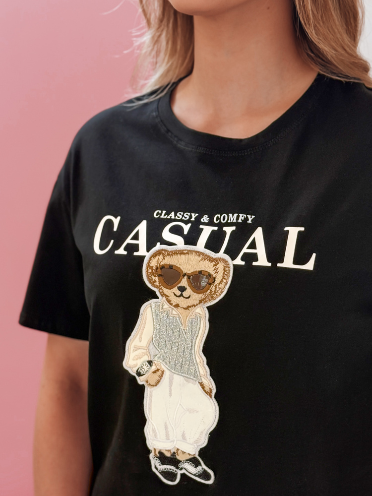 Tricou de damă cu ursuleț de pluș MISTREET