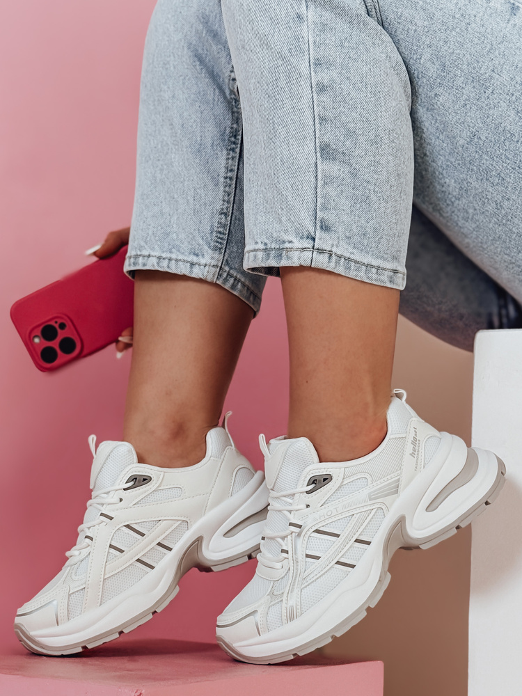 Teniși albi pentru femei MODERMAX