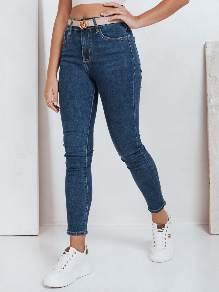 Blugi skinny albaștri pentru femei