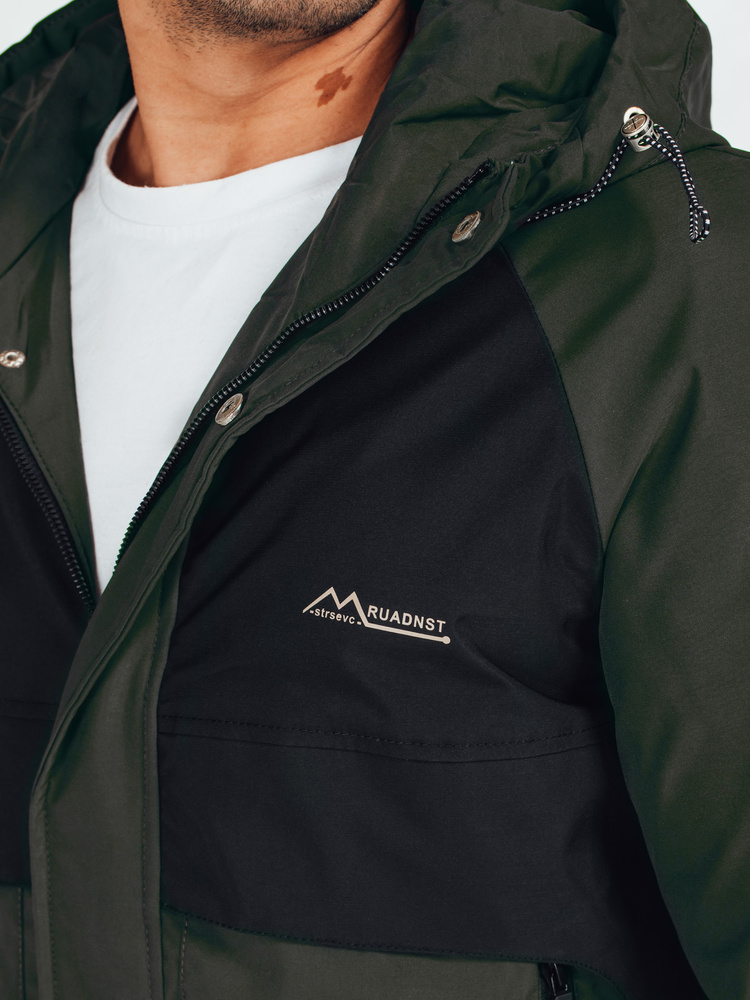 Kurtka męska zimowa z kapturem czarna Dstreet