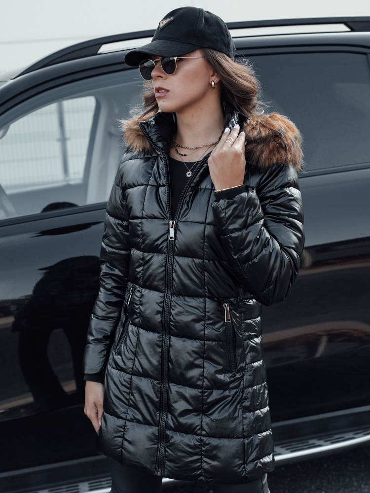 Geacă de iarnă WINTERZIP pentru femei cu glugă