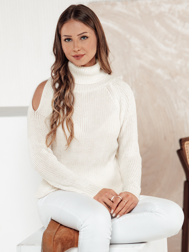 Sweter damski GOLFIVA ecru Dstreet