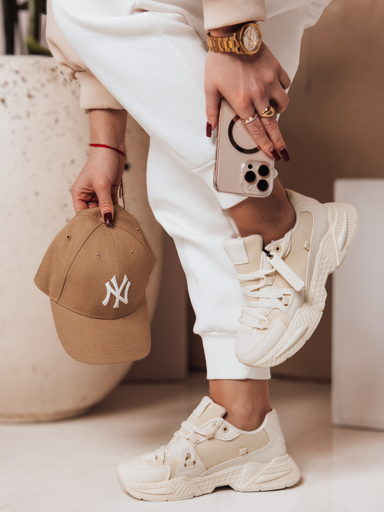 Teniși bej pentru femei RUNKIK