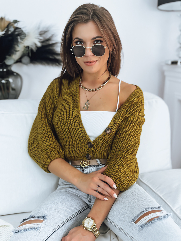 Sweter damski NUTI musztardowy Dstreet