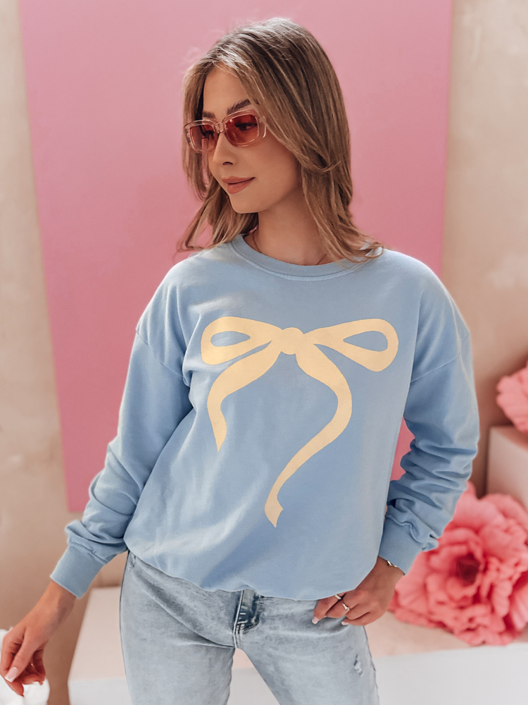 Bluza damska one size oversize SOFTTIE błękitna Dstreet