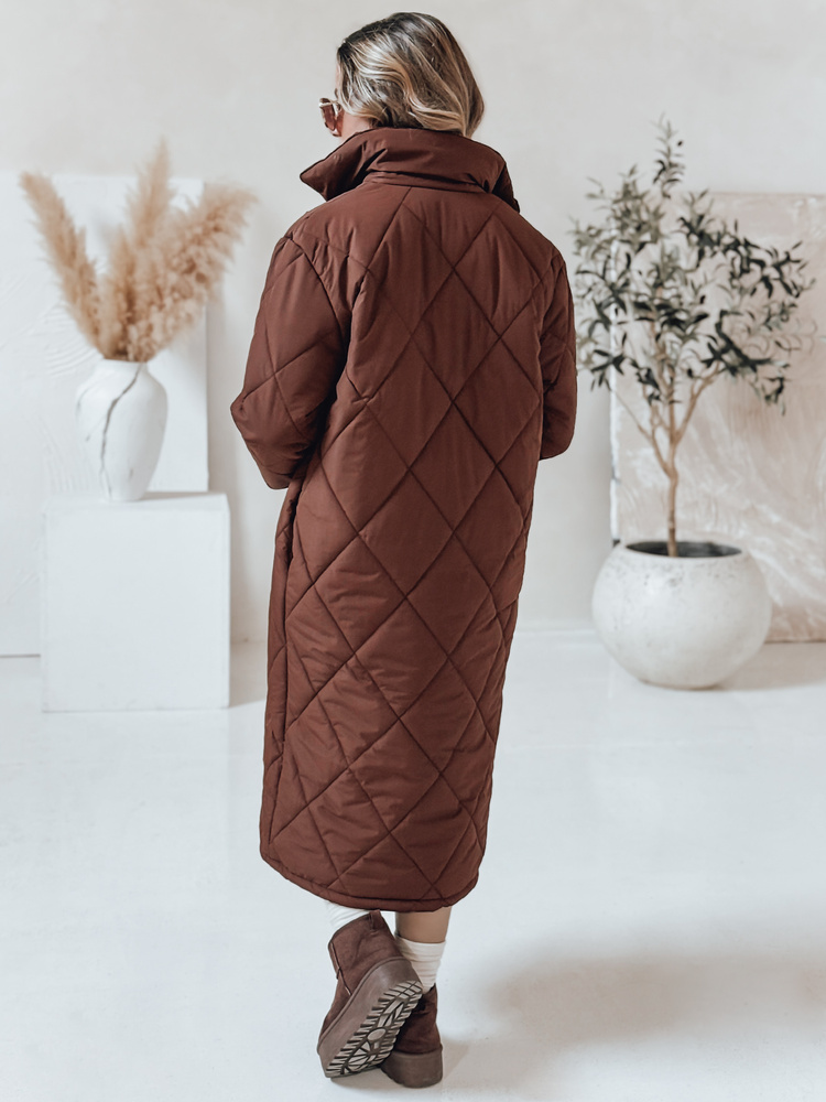 Jachetă matlasată de iarnă pentru femei, maro