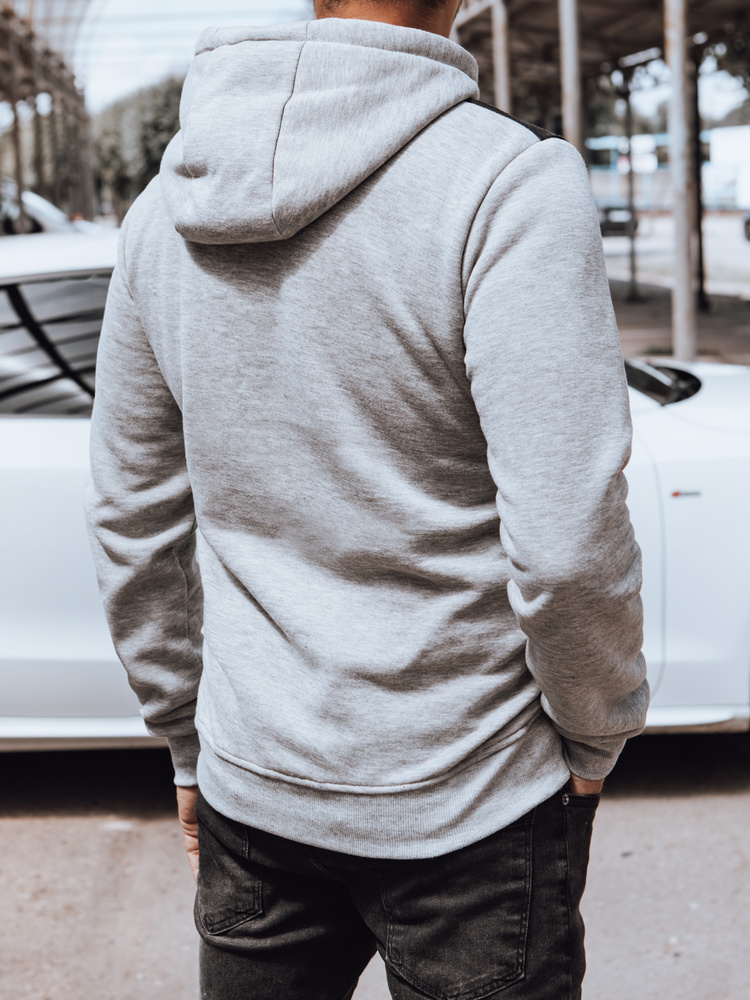 Bluza męska z kapturem jasnoszara Dstreet