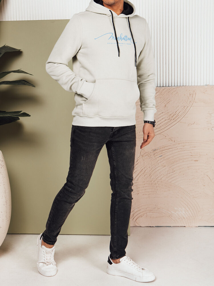 Bluza męska z kapturem jasnoszara Dstreet