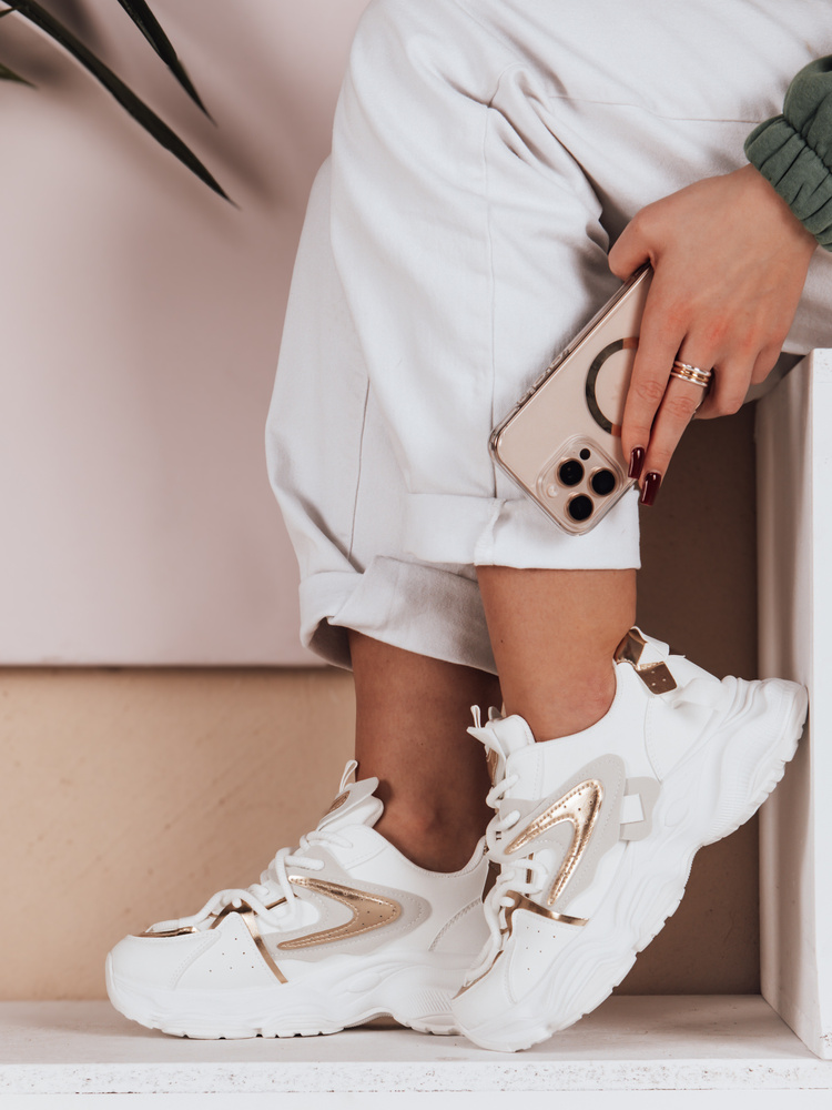 Teniși de damă SPARKGLAM albi