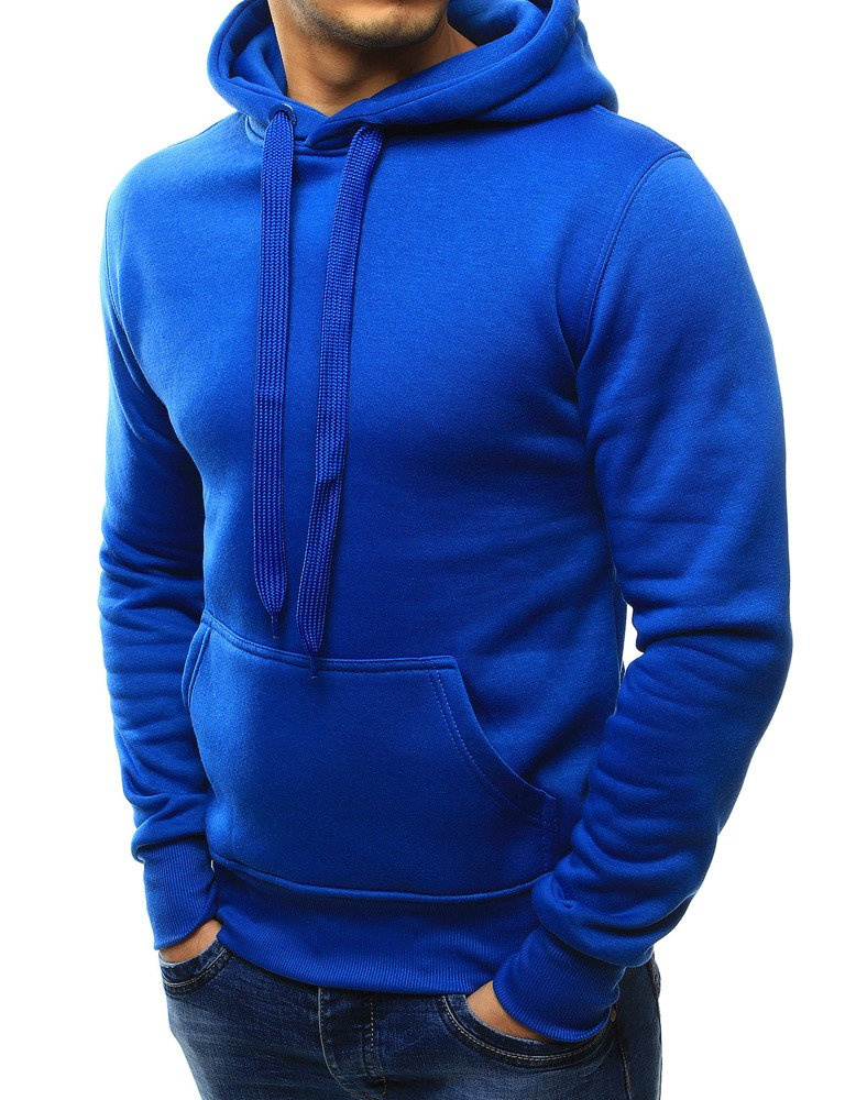 DStreet Bluza męska z kapturem niebieska