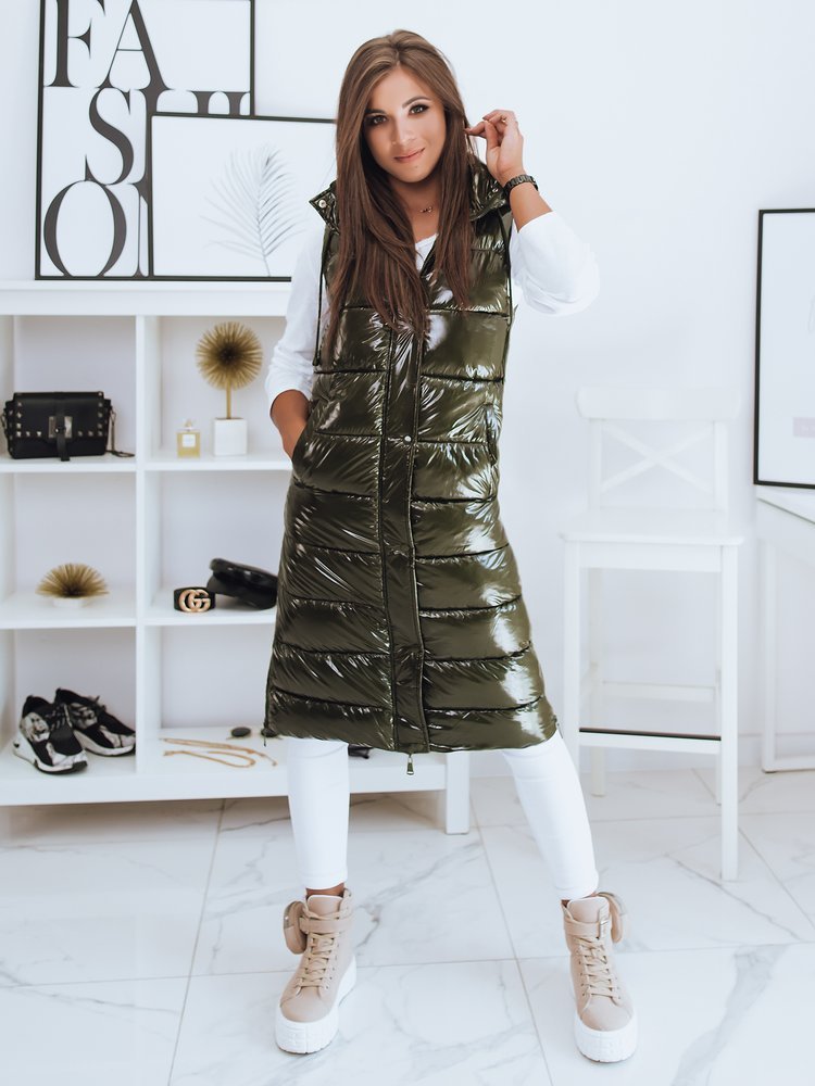 Kamizelka pikowana damska GANTINI zielona Dstreet