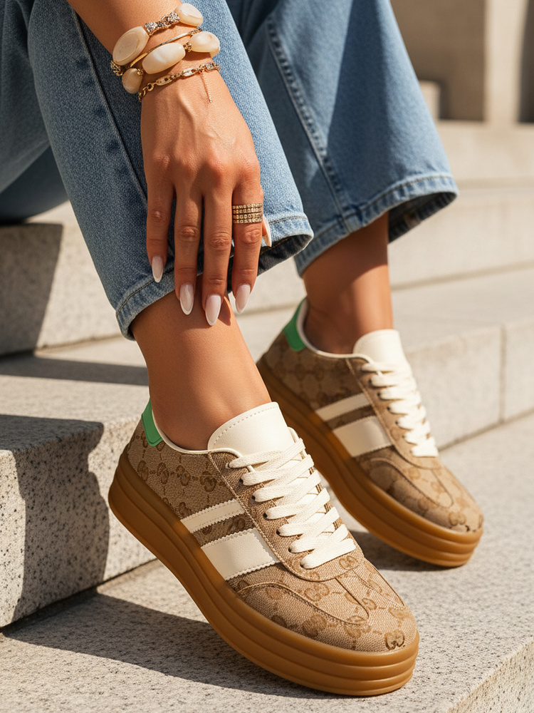 Dámske sneakersy MOTIONA khaki