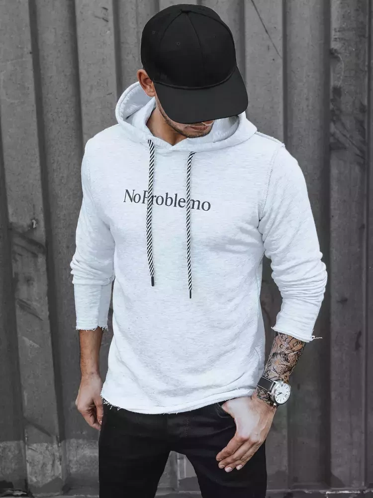 Bluza męska z kapturem szara Dstreet