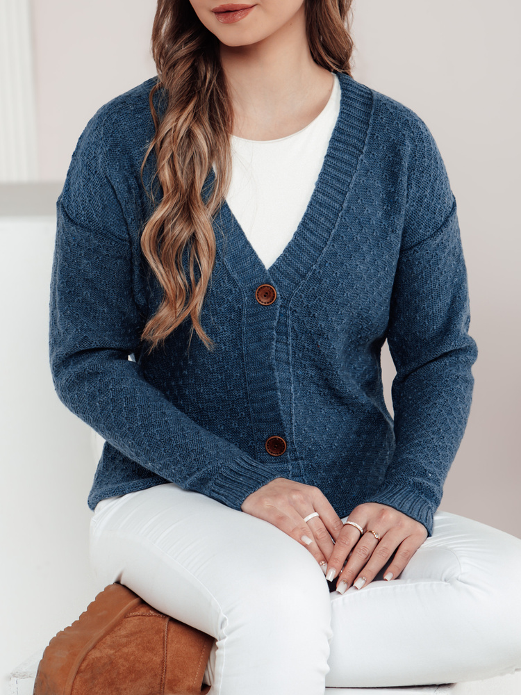Sweter damski CHICLINE niebieski Dstreet