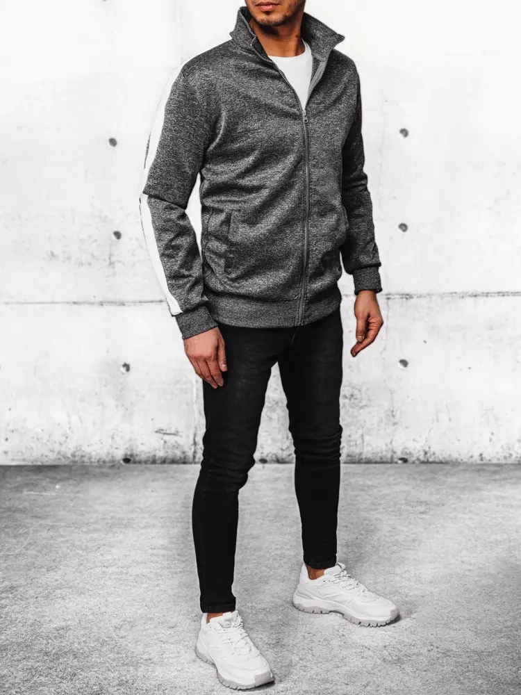 Bluza męska rozpinana ciemnoszara Dstreet