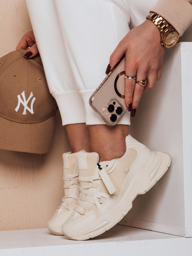 Teniși bej pentru femei RUNKIK