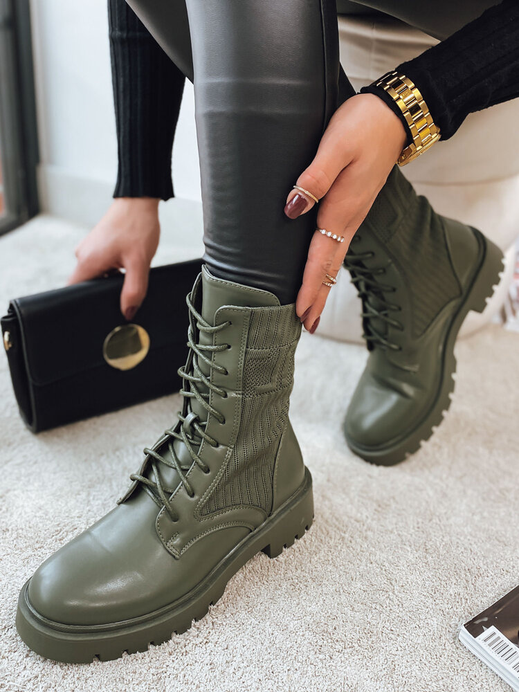 Botki damskie CALLA khaki Dstreet ZY0381