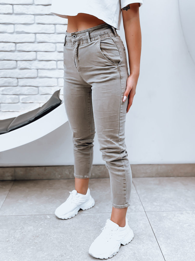 Dámské džíny mom fit FINN Barva béžová DSTREET