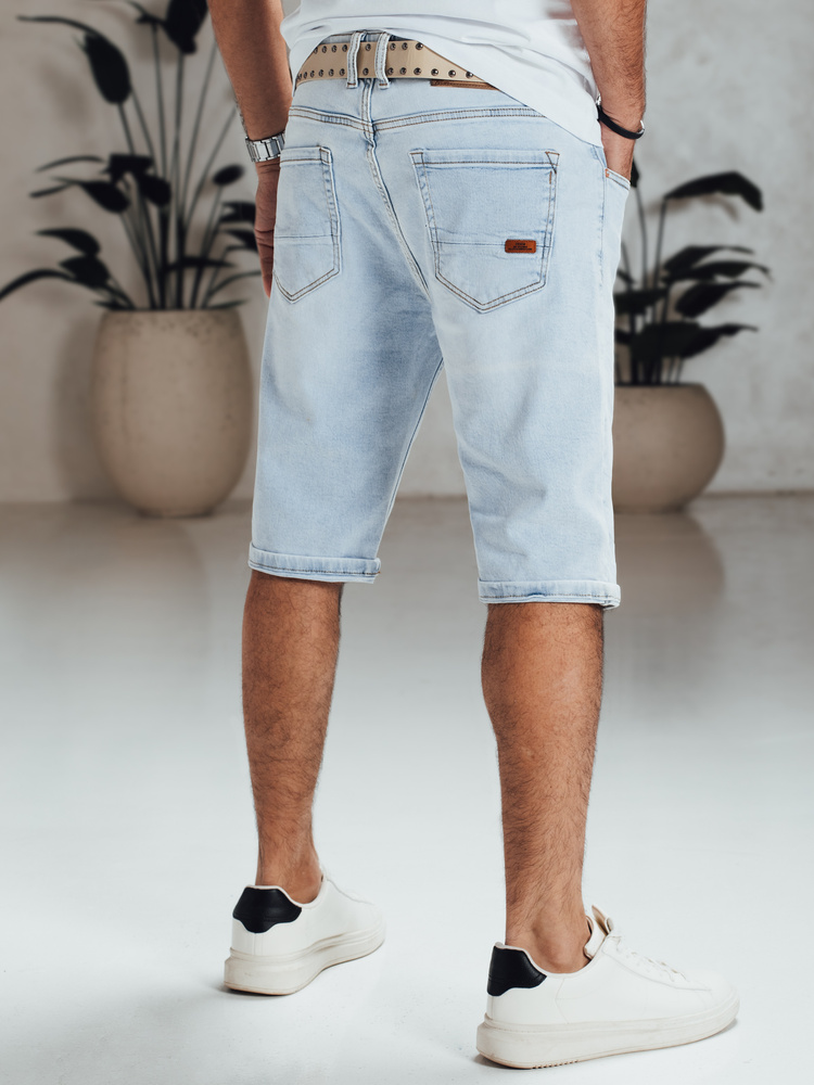 Pantaloni scurți din denim pentru bărbați, albastru deschis
