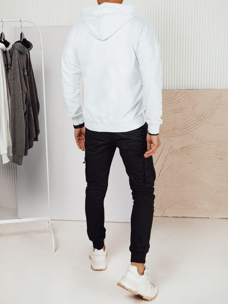 Bluza męska z nadrukiem biała Dstreet