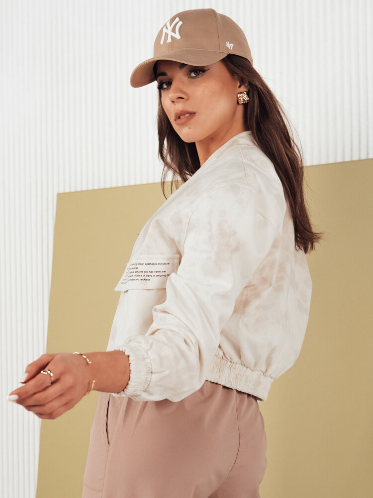 Kurtka bomberka damska SERRO beżowa Dstreet