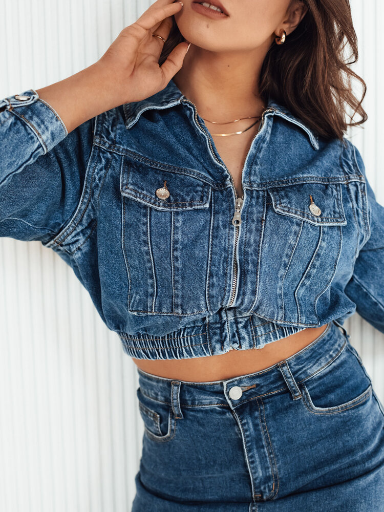 Kurtka damska jeansowa BLIRNA niebieska Dstreet