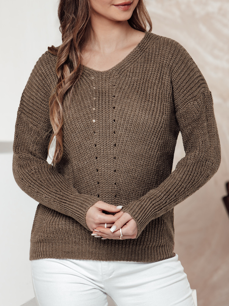 Sweter damski MONAVIA beżowy Dstreet