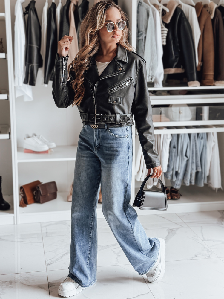 Kurtka skórzana damska PALIGOR czarna Dstreet