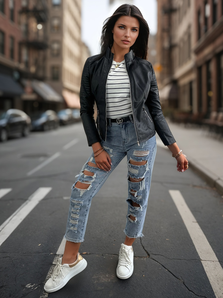 Kurtka damska BRETA czarna Dstreet