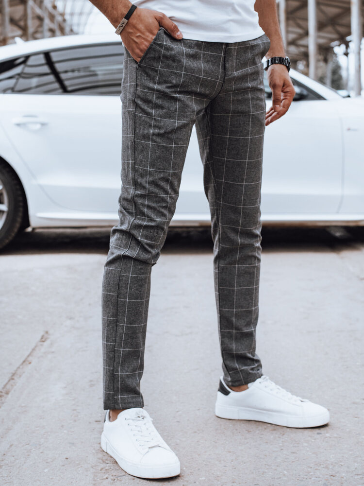Spodnie męskie casual ciemnoszare Dstreet
