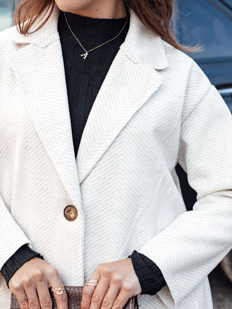 Palton supradimensionat pentru femei ELEGANTWAY bej