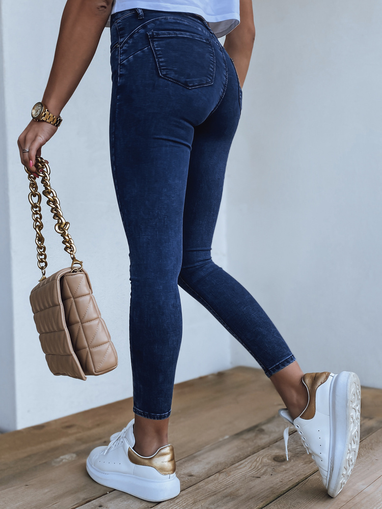 Jeansy damskie FLAWIA niebieskie Dstreet