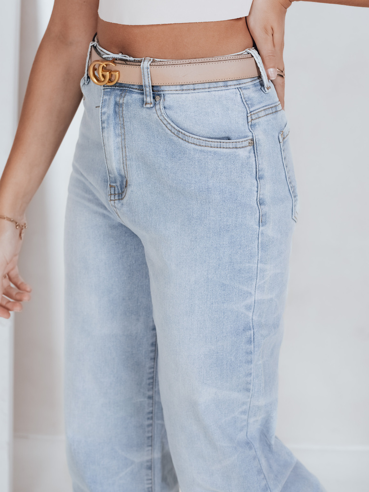 Blugi drepți cu talie înaltă pentru femei