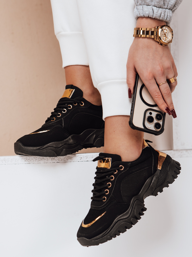 Teniși negri pentru femei LIZZE