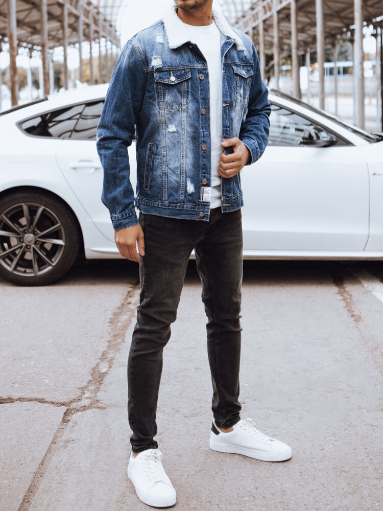 Kurtka męska jeansowa niebieska Dstreet